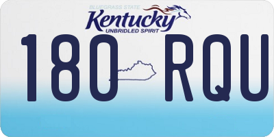 KY license plate 180RQU