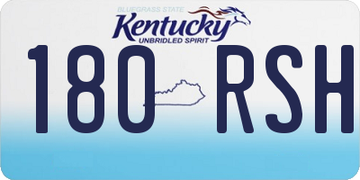 KY license plate 180RSH