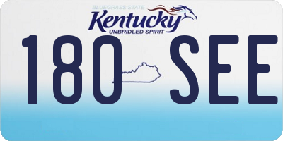 KY license plate 180SEE