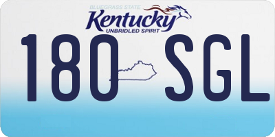 KY license plate 180SGL