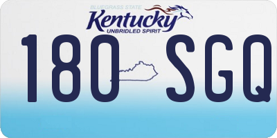 KY license plate 180SGQ