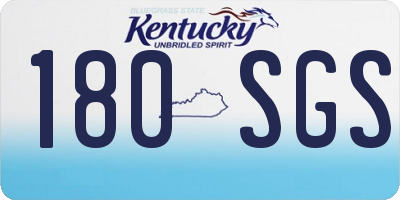 KY license plate 180SGS