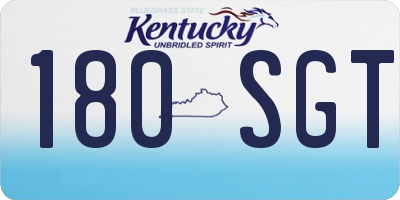KY license plate 180SGT