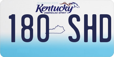 KY license plate 180SHD