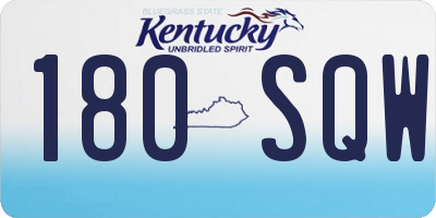 KY license plate 180SQW