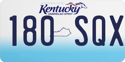 KY license plate 180SQX