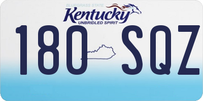 KY license plate 180SQZ