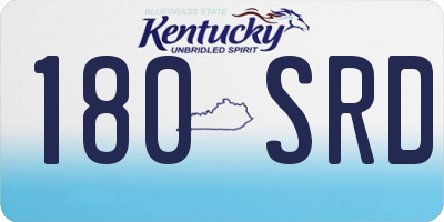 KY license plate 180SRD