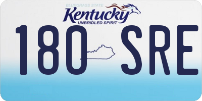 KY license plate 180SRE