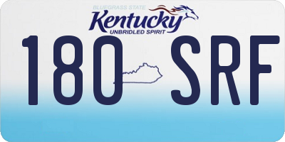 KY license plate 180SRF