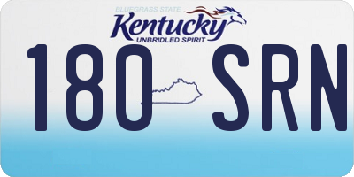 KY license plate 180SRN