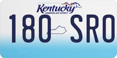 KY license plate 180SRO