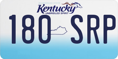 KY license plate 180SRP
