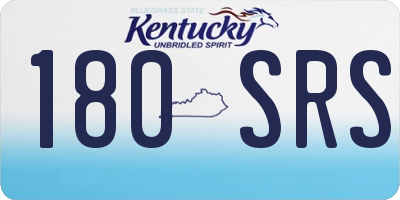 KY license plate 180SRS