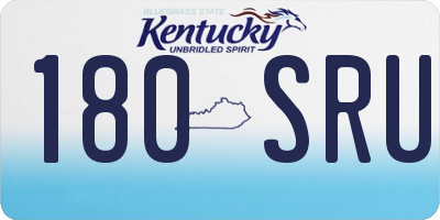KY license plate 180SRU