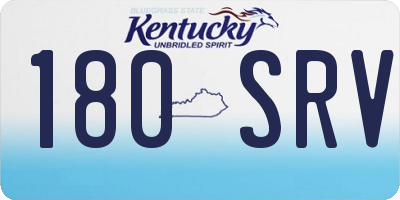 KY license plate 180SRV