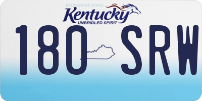 KY license plate 180SRW