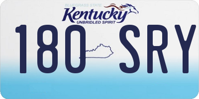 KY license plate 180SRY