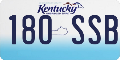 KY license plate 180SSB