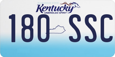 KY license plate 180SSC
