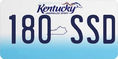 KY license plate 180SSD