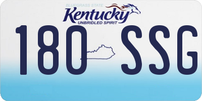 KY license plate 180SSG