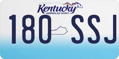 KY license plate 180SSJ