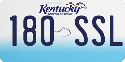 KY license plate 180SSL
