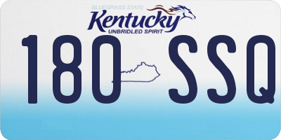 KY license plate 180SSQ