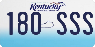 KY license plate 180SSS