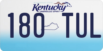 KY license plate 180TUL
