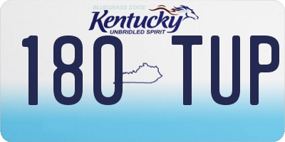 KY license plate 180TUP