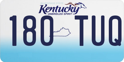 KY license plate 180TUQ