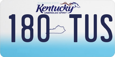 KY license plate 180TUS