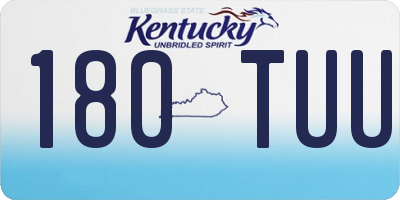 KY license plate 180TUU