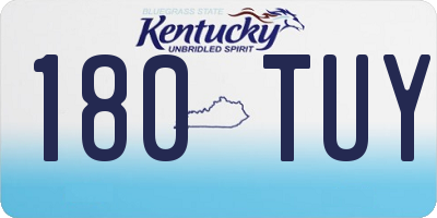 KY license plate 180TUY