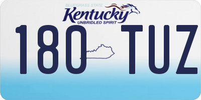 KY license plate 180TUZ