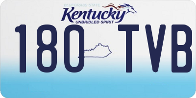 KY license plate 180TVB