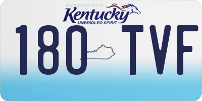 KY license plate 180TVF