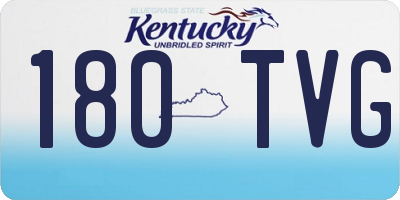 KY license plate 180TVG