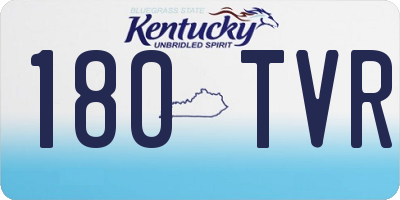 KY license plate 180TVR
