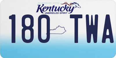 KY license plate 180TWA