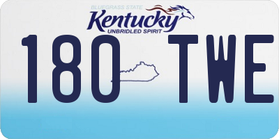 KY license plate 180TWE
