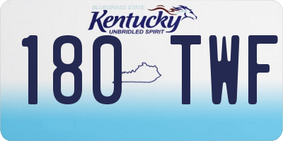 KY license plate 180TWF
