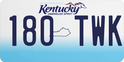 KY license plate 180TWK