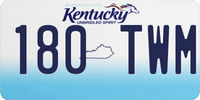 KY license plate 180TWM
