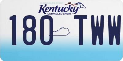 KY license plate 180TWW
