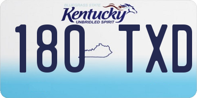 KY license plate 180TXD