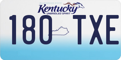 KY license plate 180TXE