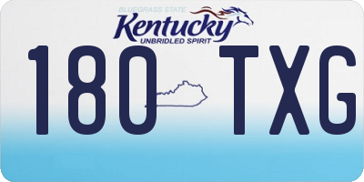 KY license plate 180TXG